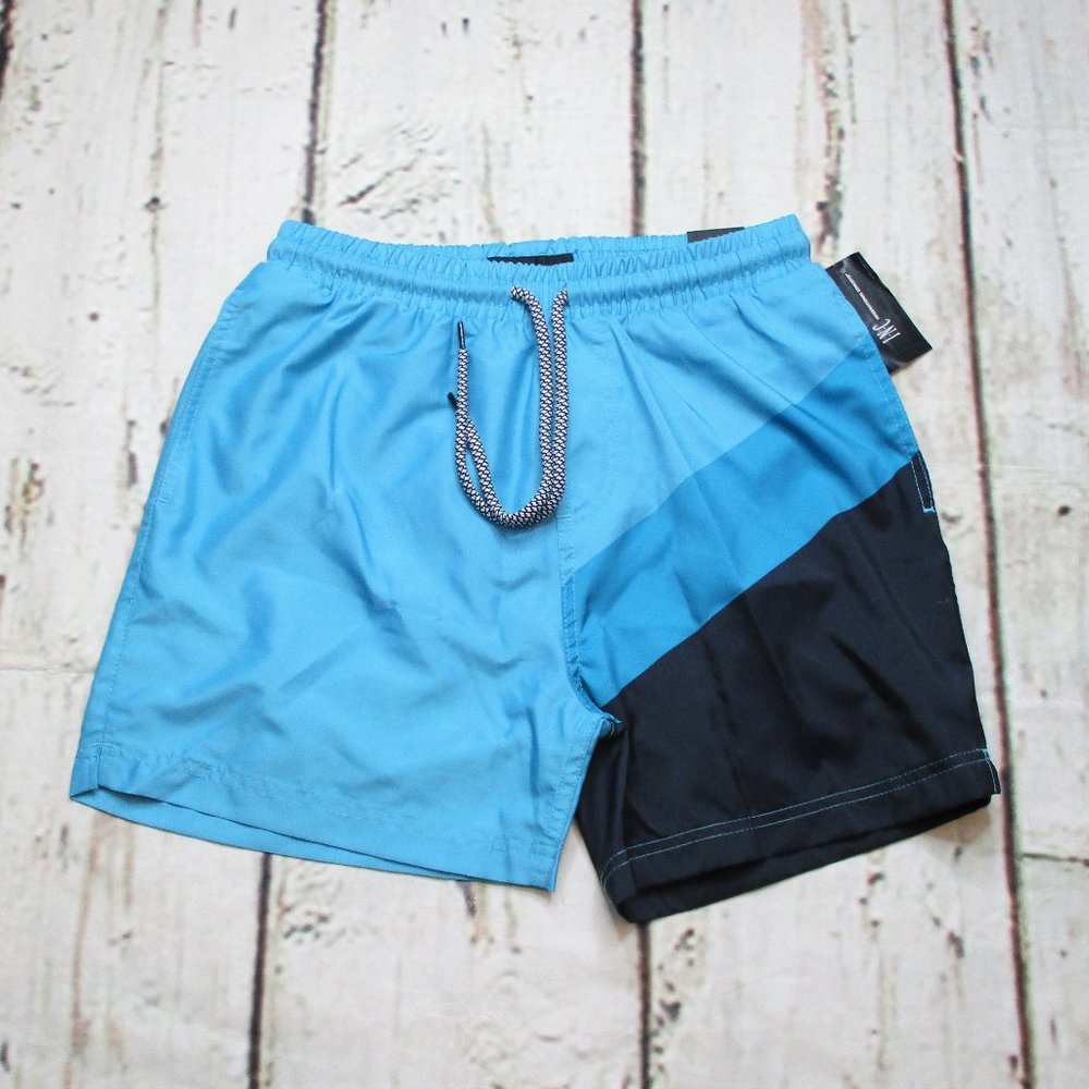 INC International Concepts Colorblock Splice Swim Trunks